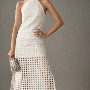 Vineet Bahl Eyelet Halter Dress